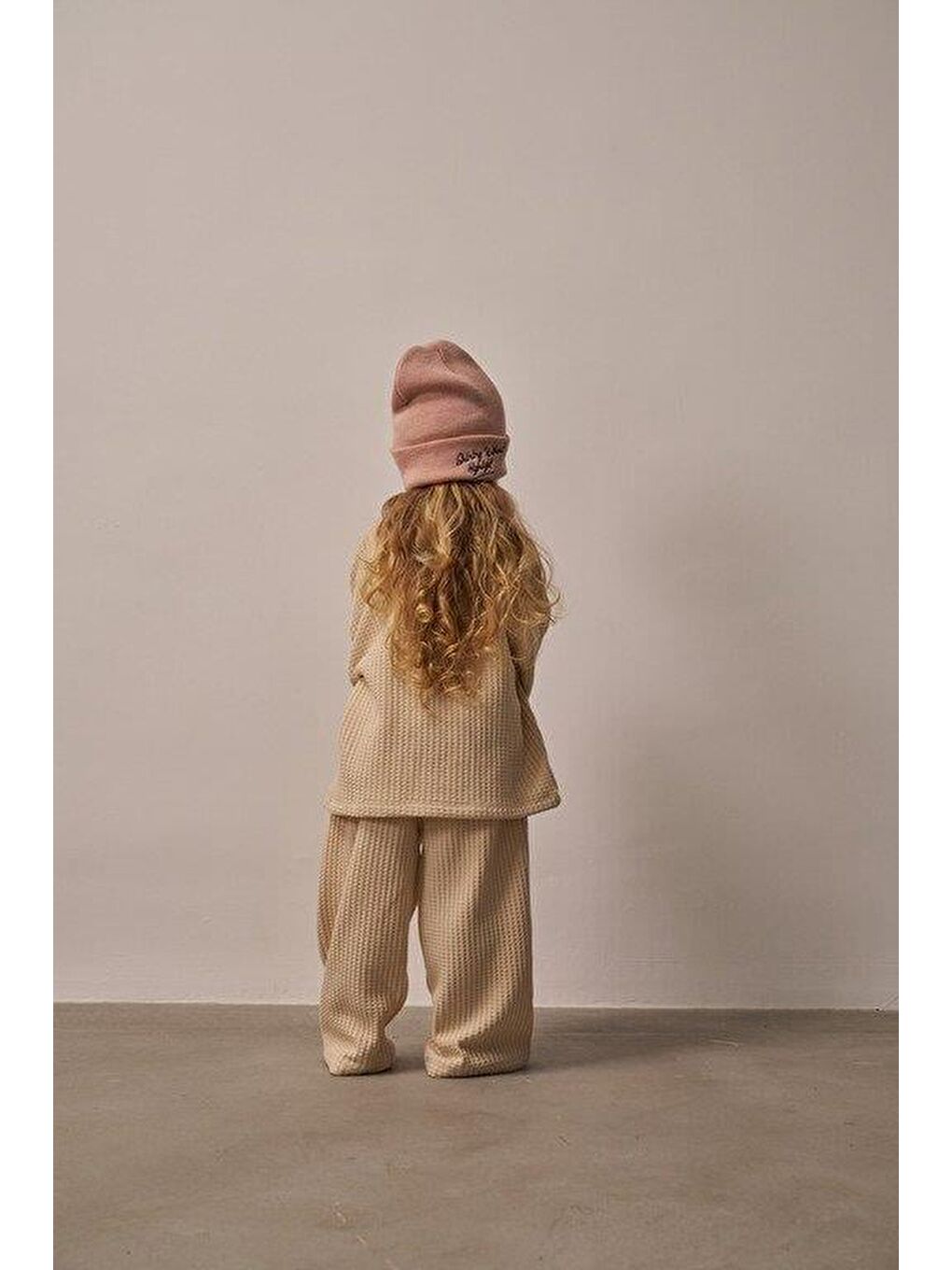 Bej Cookie Nakışlı Dökümlü Alt Üst Takım-5