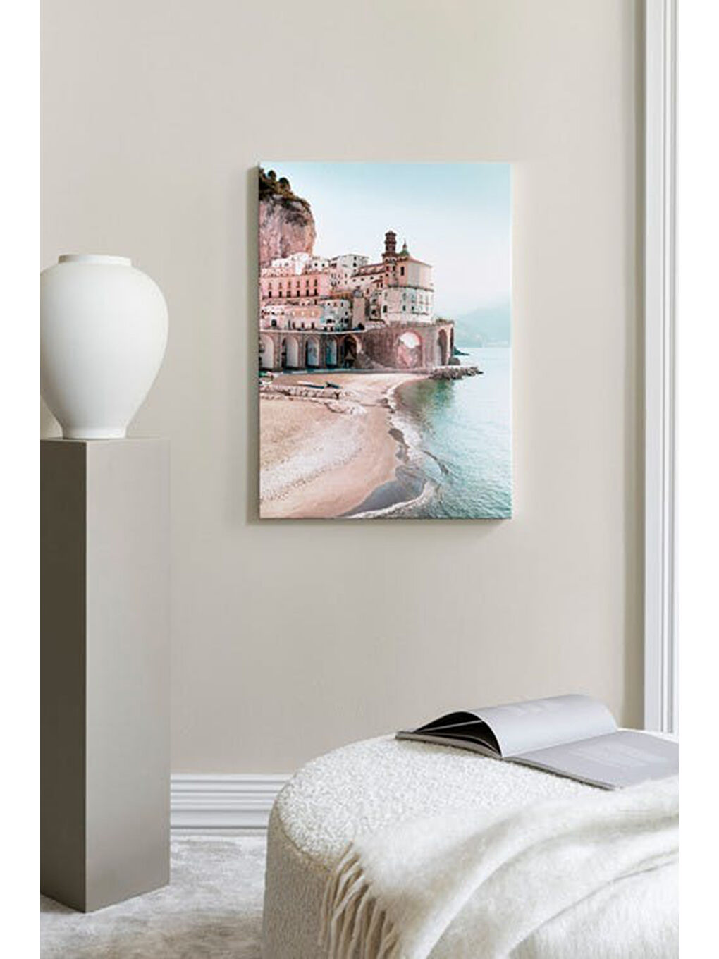 Beyaz Dekoratif Kanvas Duvar Tablo - ARTCANVAS5-4060