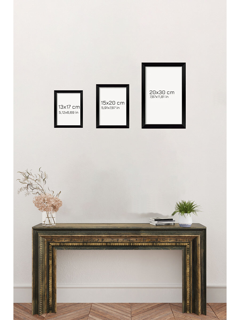 Beyaz 4 Parça Çerçeve Görünümlü Mdf Tablo Seti - ART4CRVDK96-1317-2