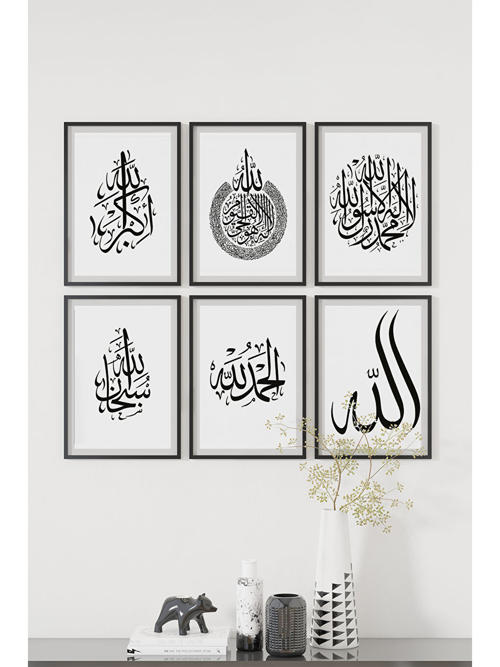 Beyaz 6 Parça Çerçeve Görünümlü Mdf Tablo Seti - ART6XPML10-1520