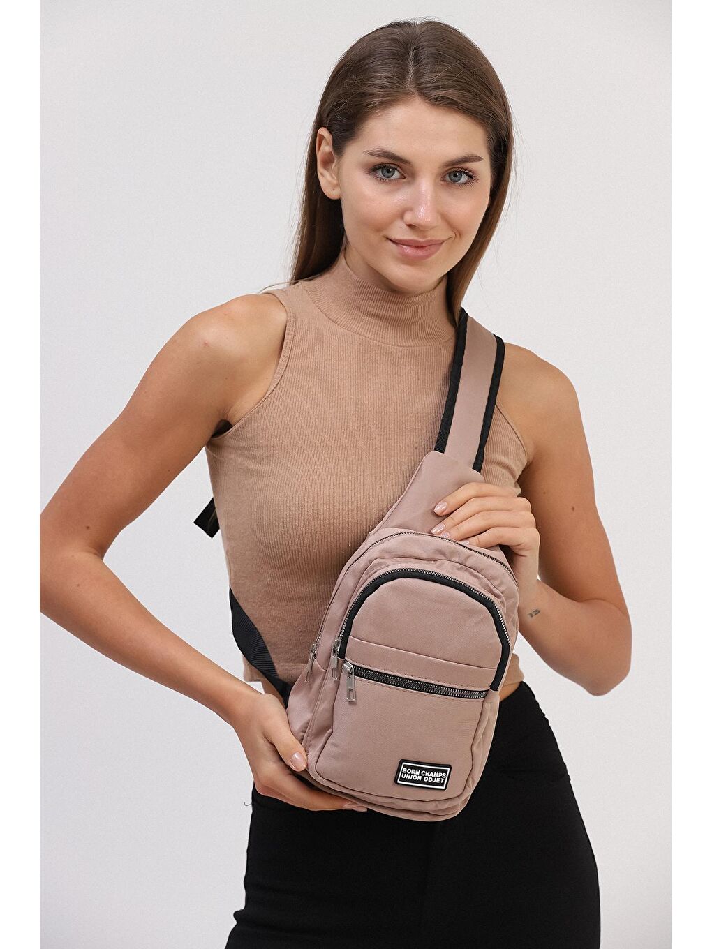 Bej Sırt ve Göğüs Çantası-1