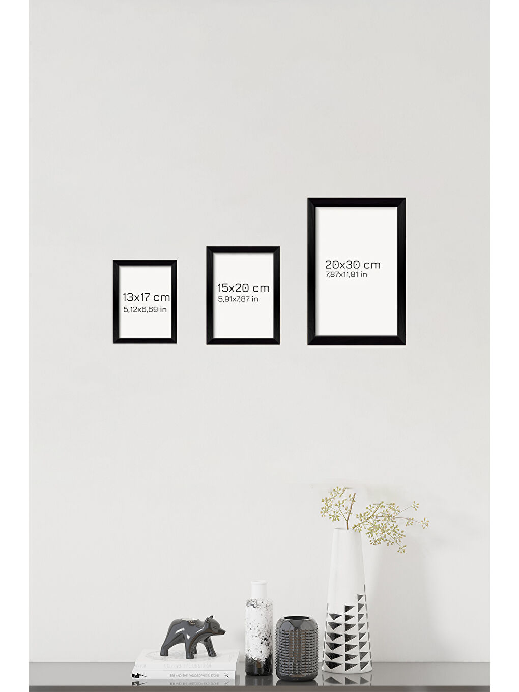 Beyaz 6 Parça Çerçeve Görünümlü Mdf Tablo Seti - ART6XPML18-1317-2