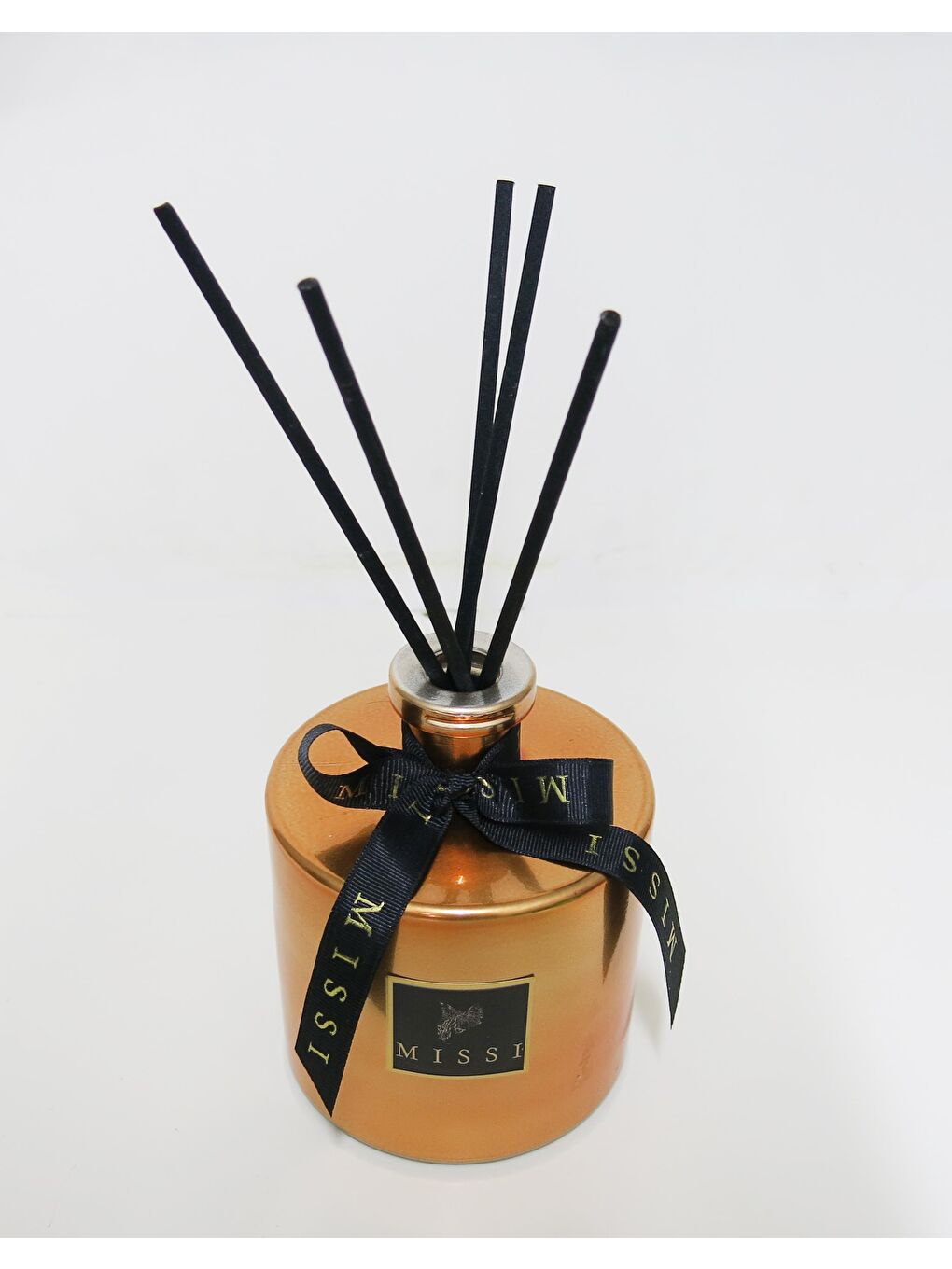 Sarı 500 ml Gold Silindir Şişe Black Vanilya Oda Kokusu-1