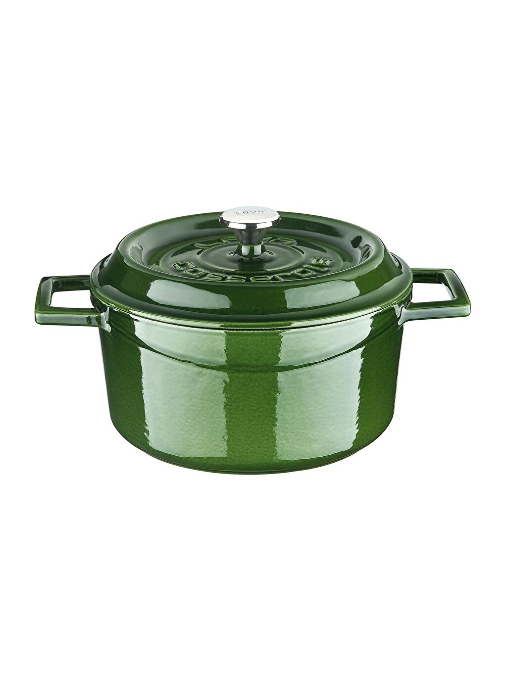 Yeşil Yuvarlak Tencere Döküm Demir Yekpare Kulplu Premium Serisi Çap(Ø)20cm.