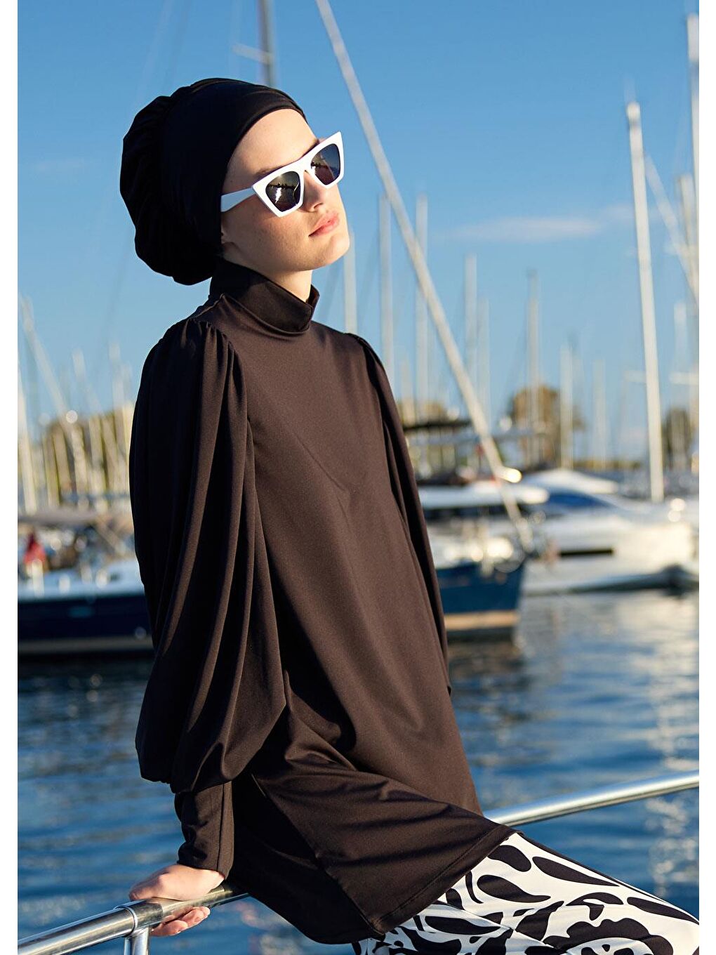 Siyah Asil Tek Üst Mayo-1