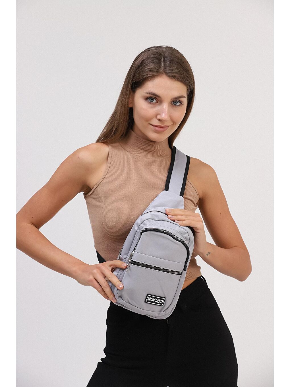 Gri Sırt ve Göğüs Çantası-1