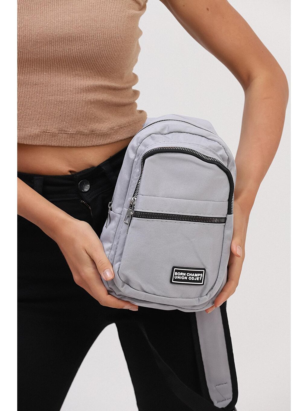 Gri Sırt ve Göğüs Çantası-3