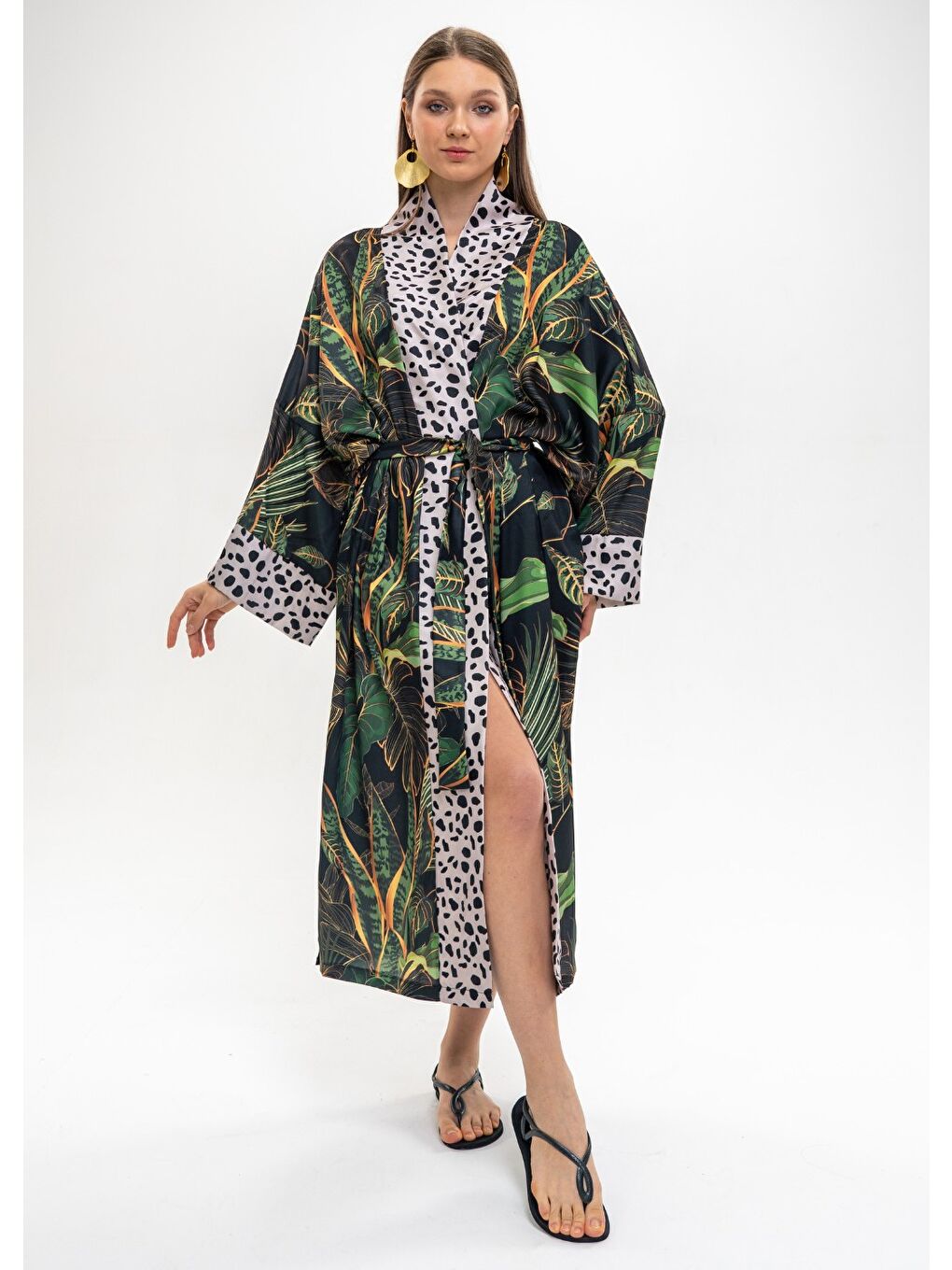 Karışık Kaplan Kimono-4