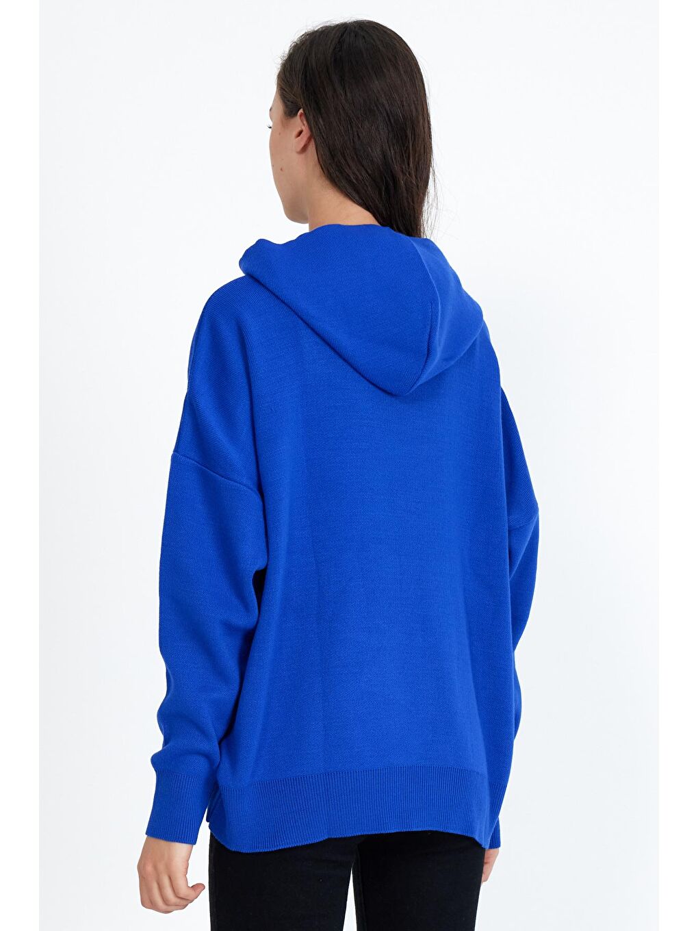 Mavi Kadın  Newyork Yazılı Sweat Kazak-4