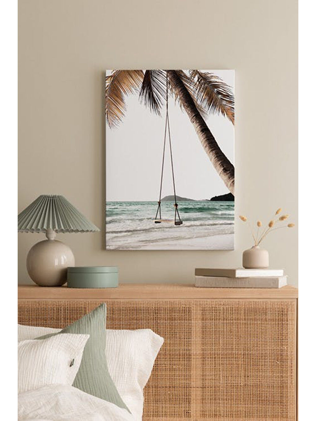 Beyaz Dekoratif Kanvas Duvar Tablo - ARTCANVAS125-70100