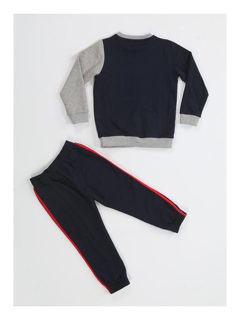 Gri Stripe Erkek Çocuk Eşofman Takım-3