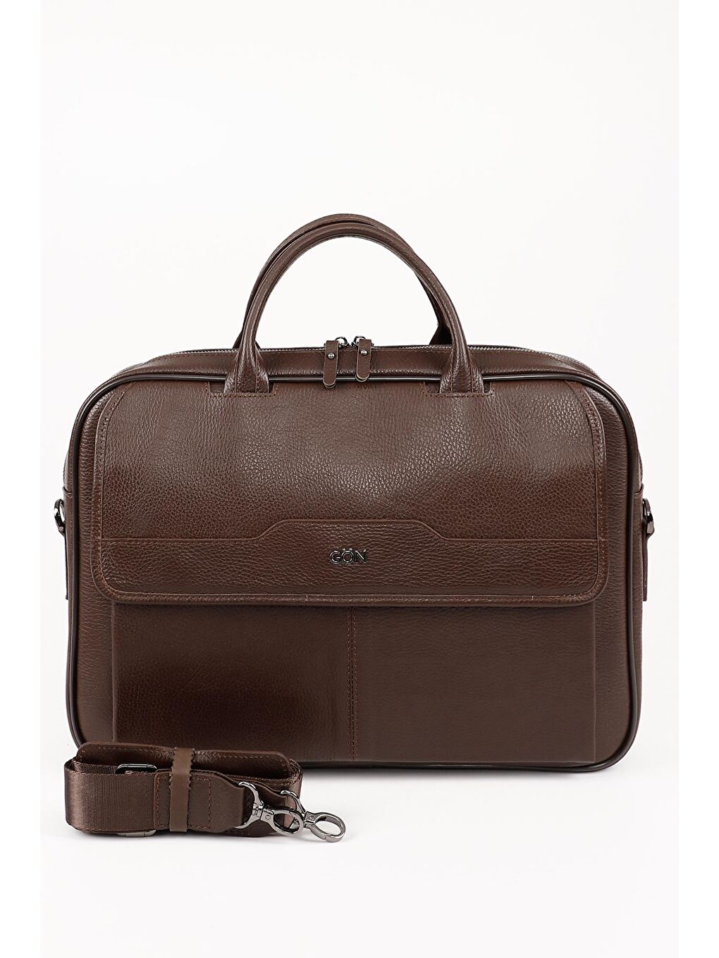 Kahverengi KAHVERENGİ  Hakiki Deri Unisex Büyük Boy Evrak Çantası B0623