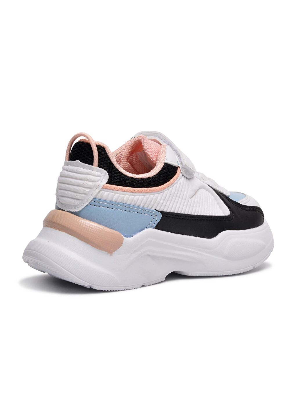 Beyaz-Mavi Cırtlı Erkek Çocuk Spor Ayakkabı 969-C-P-2