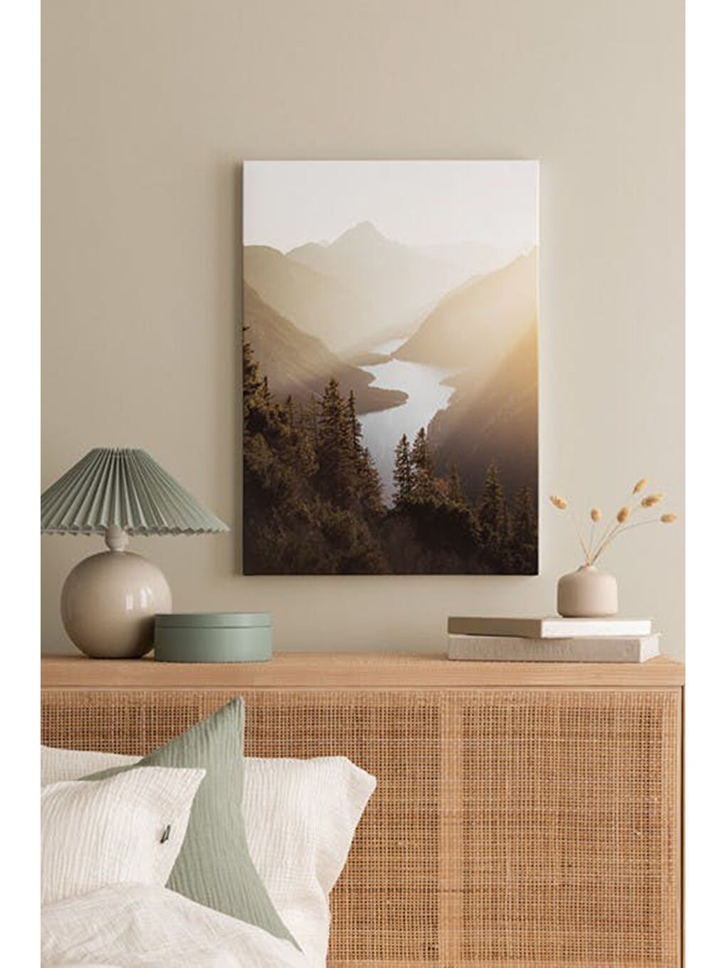 Beyaz Dekoratif Kanvas Duvar Tablo - ARTCANVAS64-4060