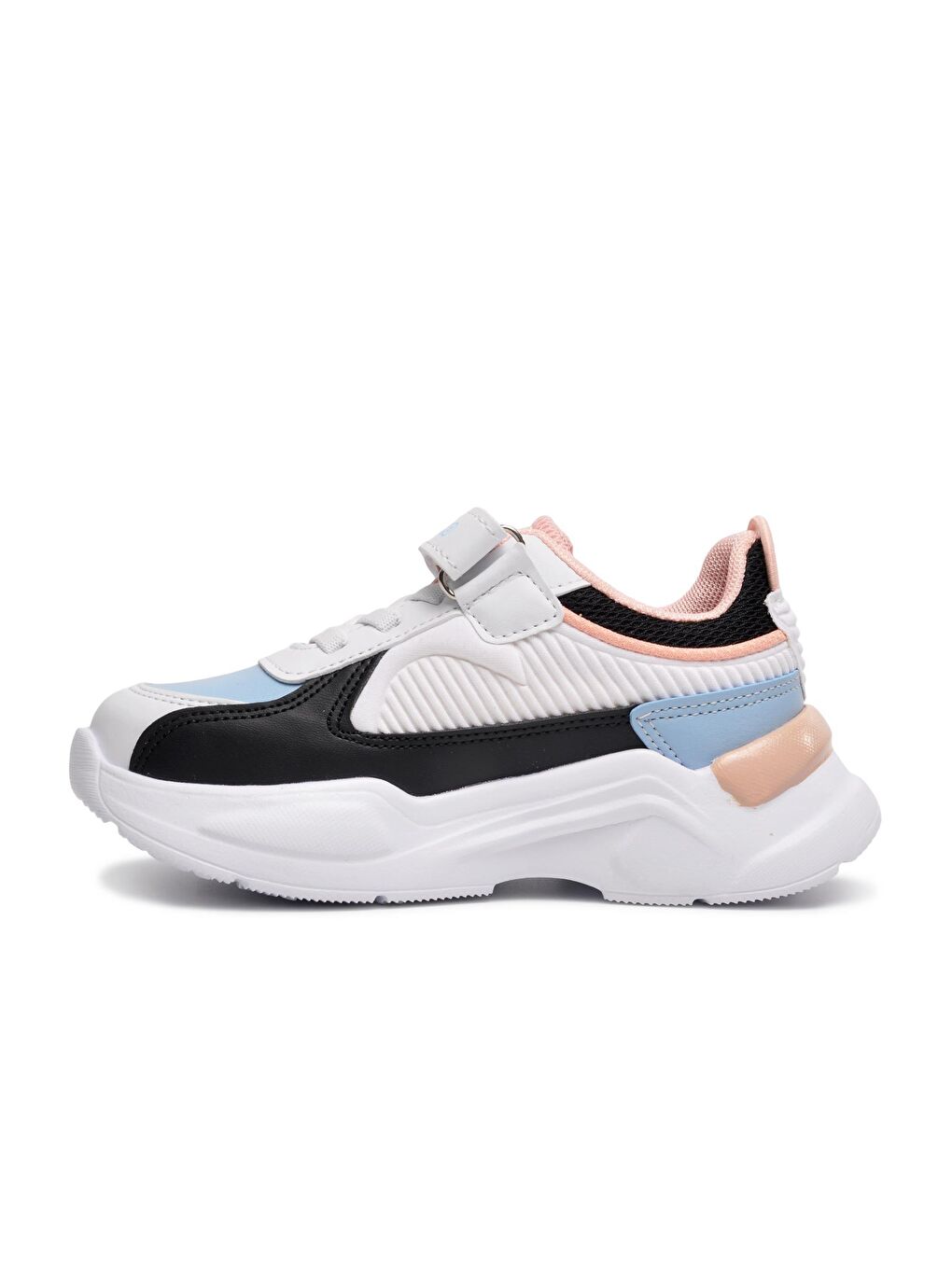 Beyaz-Mavi Cırtlı Erkek Çocuk Spor Ayakkabı 969-C-P-3