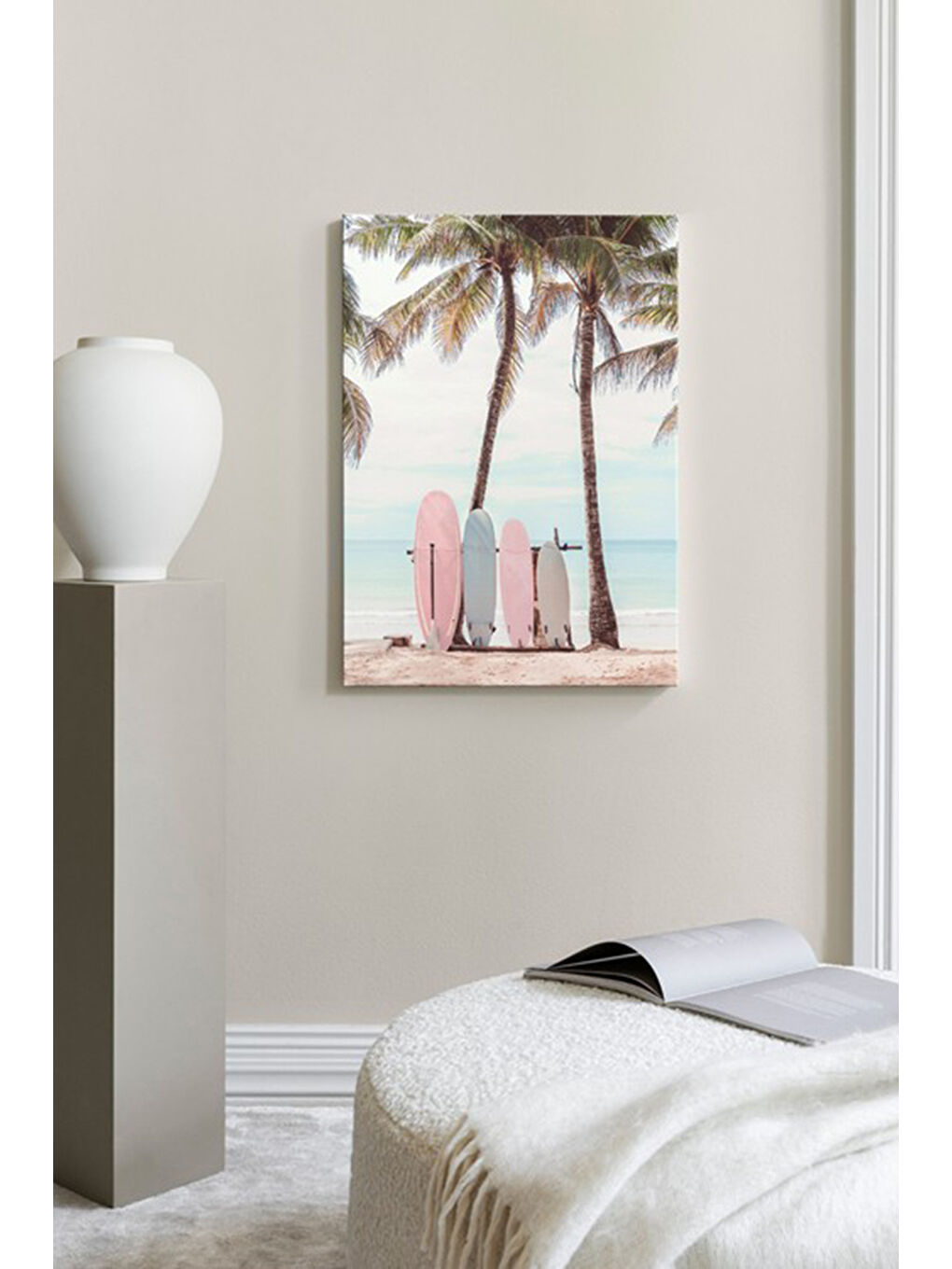 Beyaz Dekoratif Kanvas Duvar Tablo - ARTCANVAS9-4060