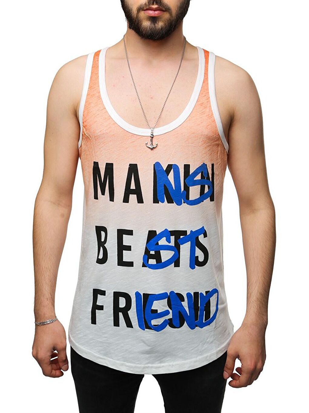 Baskılı Turuncu Atlet 2501