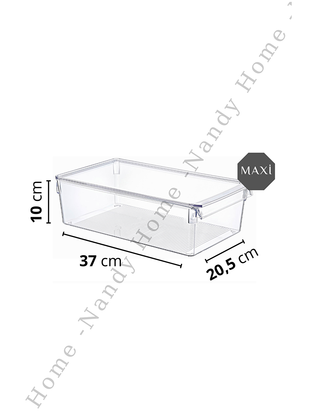 Nandy Home Renksiz KAPAKLI MAXİ Tall Clear Buzdolabı & Dolap İçi Düzenleyici Organizer 3 Adet - 3