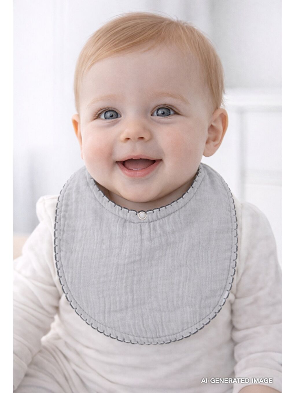 Bürümcük Müslin Önlük Gri