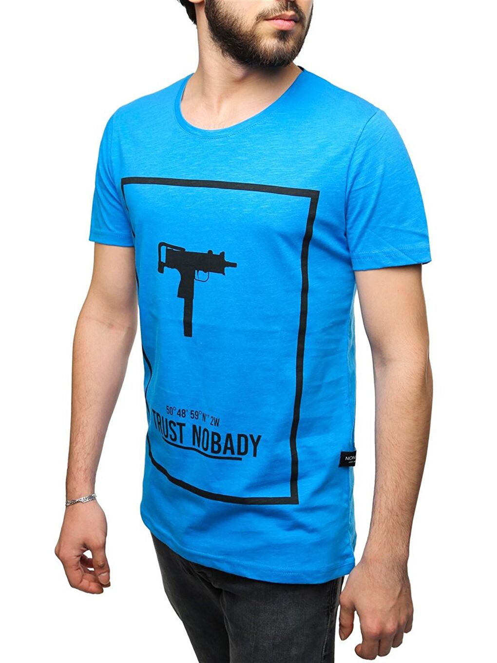 Uzi Baskılı Mavi Tişört 2533