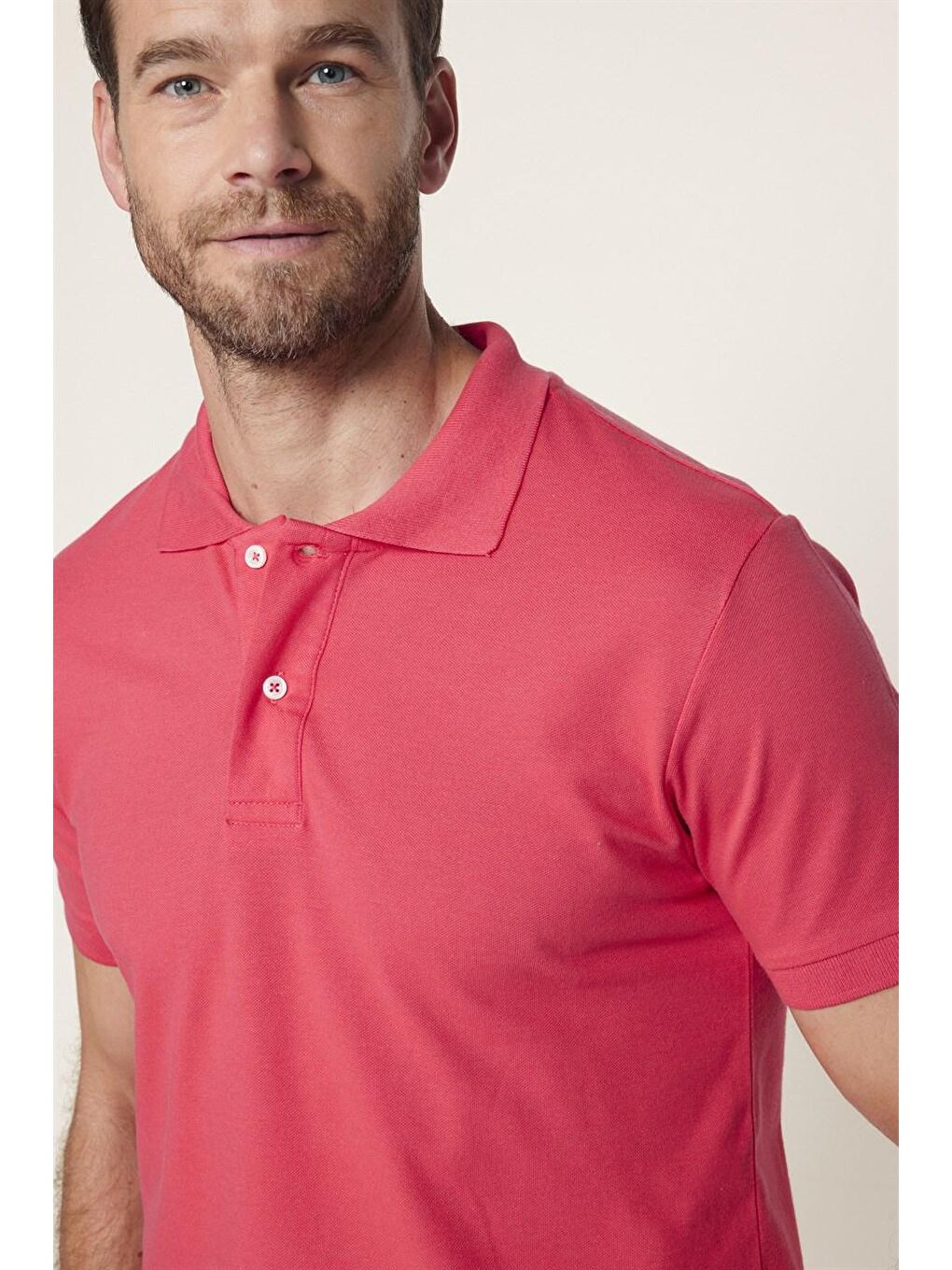 Bordo Slim Fit Düz Polo Yaka Erkek Tişört