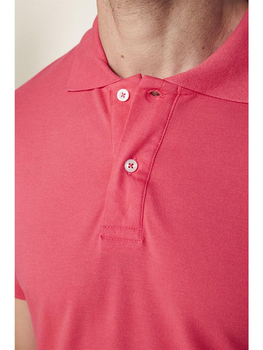 Bordo Slim Fit Düz Polo Yaka Erkek Tişört-3