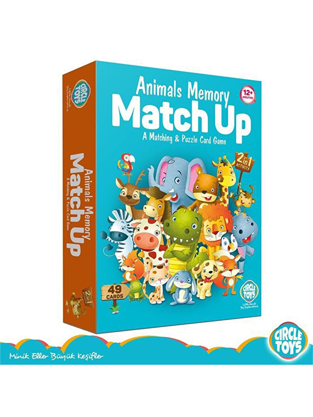 Circle Toys Karışık Animals Memory Match Up