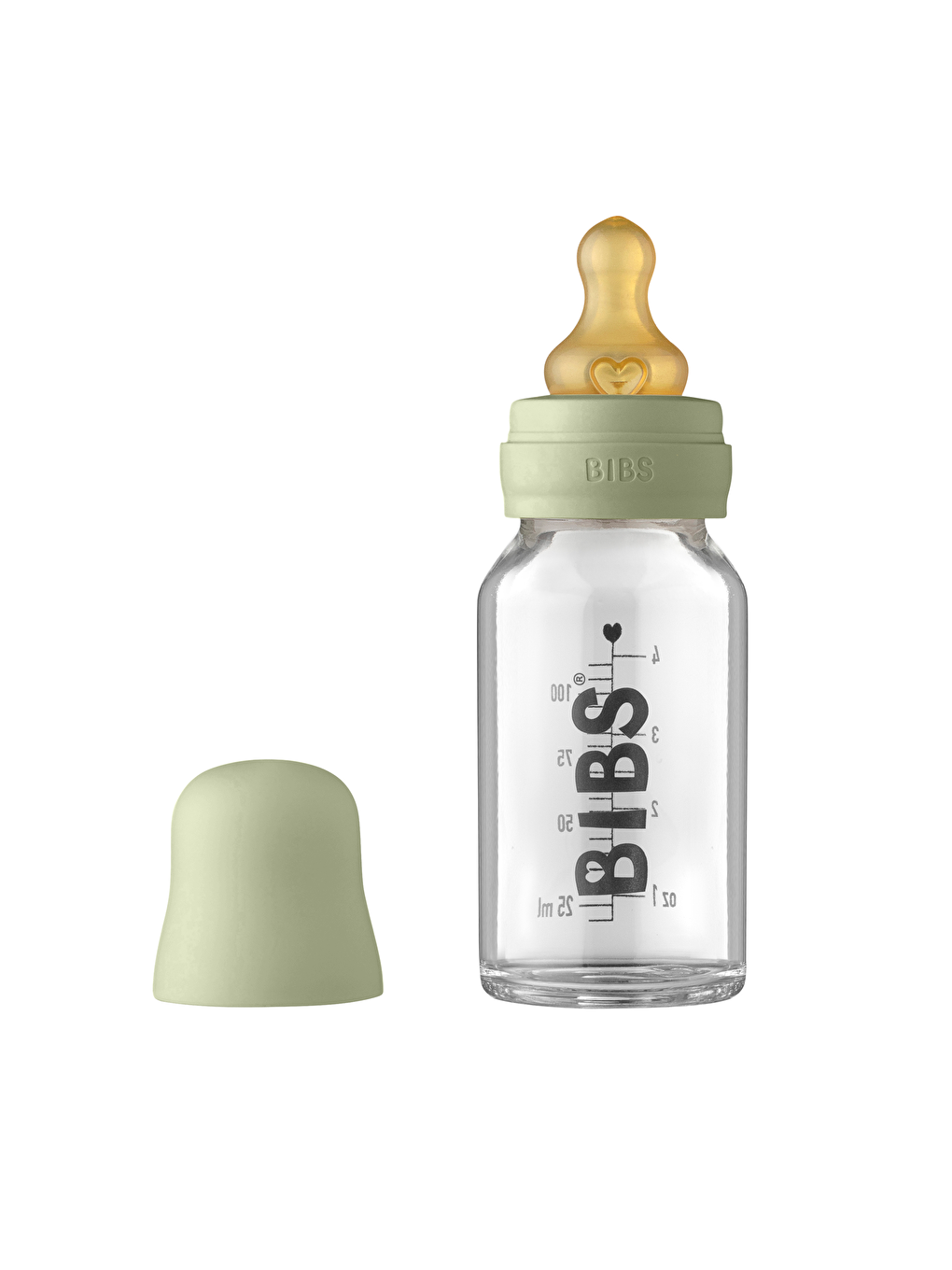 BİBS Yeşil Baby Bottle Complete Set Biberon 110 Ml-Sage