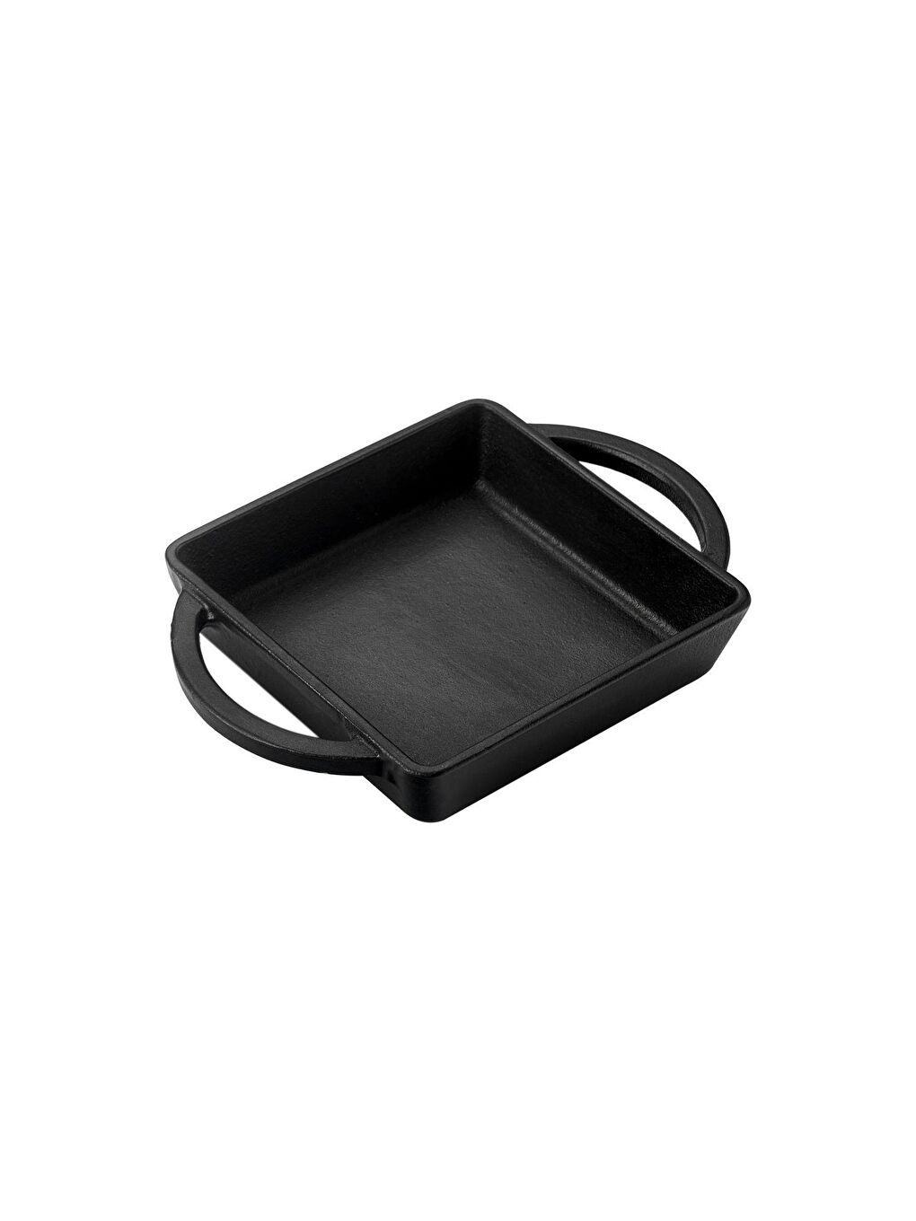 Siyah Kare Sahan Döküm Demir Yekpare Çift Kulplu Ölçü 12x12cm.-1