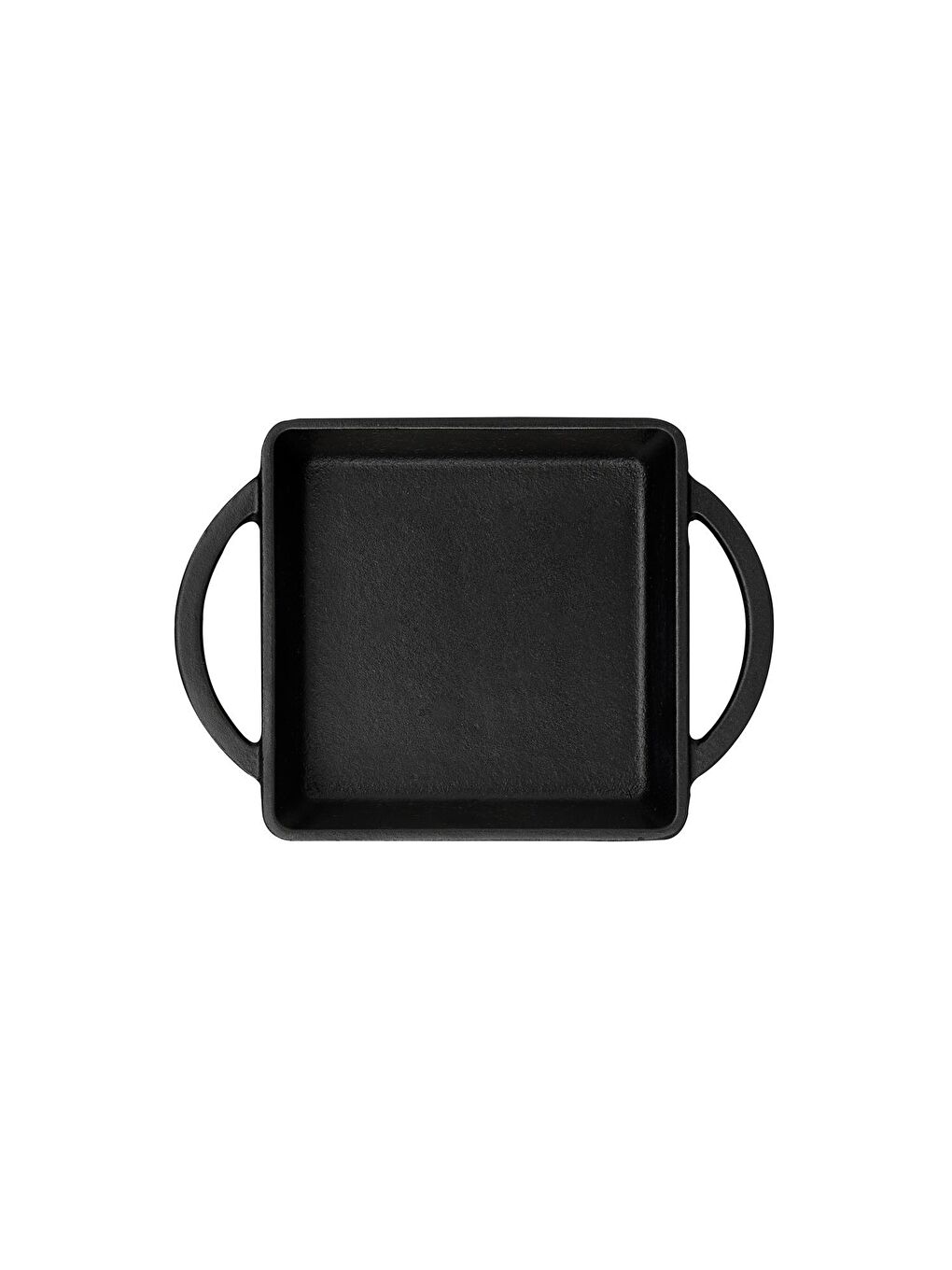 Siyah Kare Sahan Döküm Demir Yekpare Çift Kulplu Ölçü 12x12cm.-2