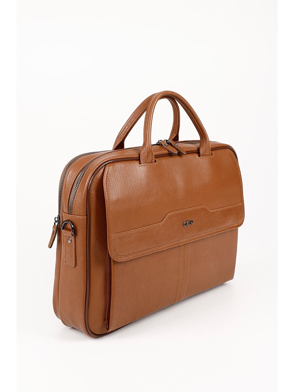 Kahverengi TABA-KAHVERENGİ  Hakiki Deri Unisex Büyük Boy Evrak Çantası B0623-1