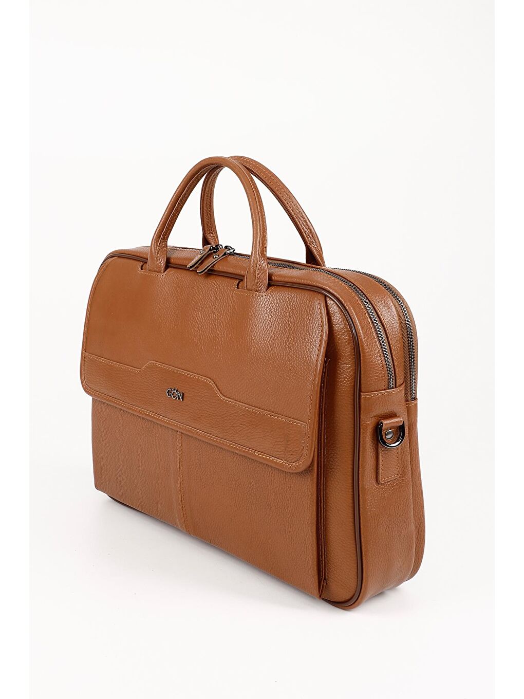 Kahverengi TABA-KAHVERENGİ  Hakiki Deri Unisex Büyük Boy Evrak Çantası B0623-2