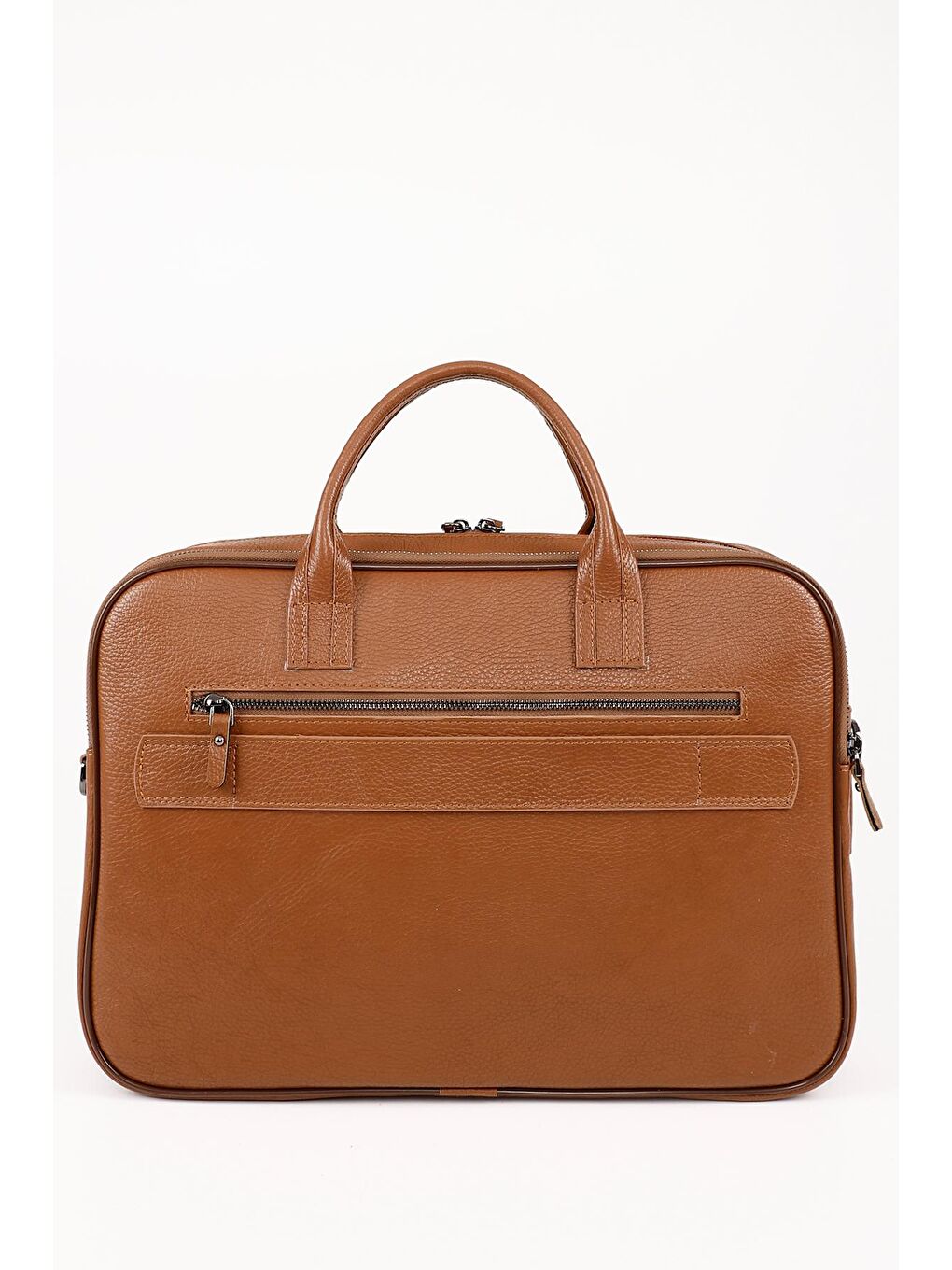 Kahverengi TABA-KAHVERENGİ  Hakiki Deri Unisex Büyük Boy Evrak Çantası B0623-3