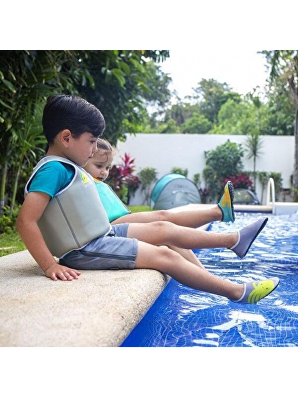 Bej Naj Neoprem Yüzme Yardımcı Yeleği - Sand-1