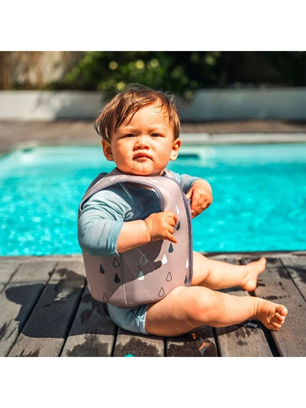 Bej Naj Neoprem Yüzme Yardımcı Yeleği - Sand-2