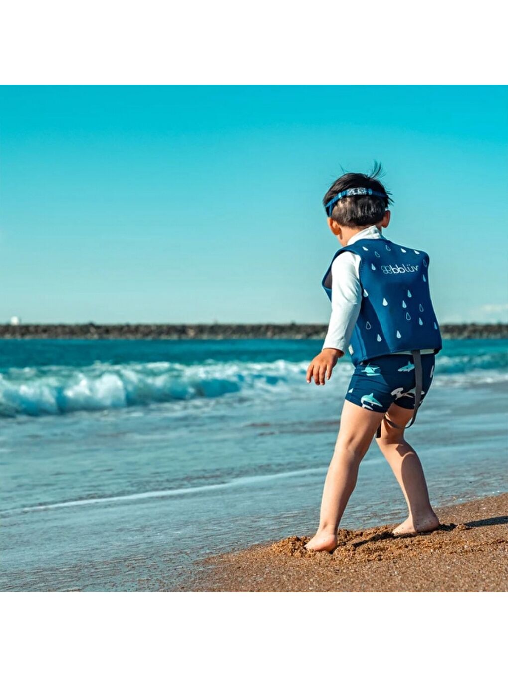 Bej Naj Neoprem Yüzme Yardımcı Yeleği - Sand-4