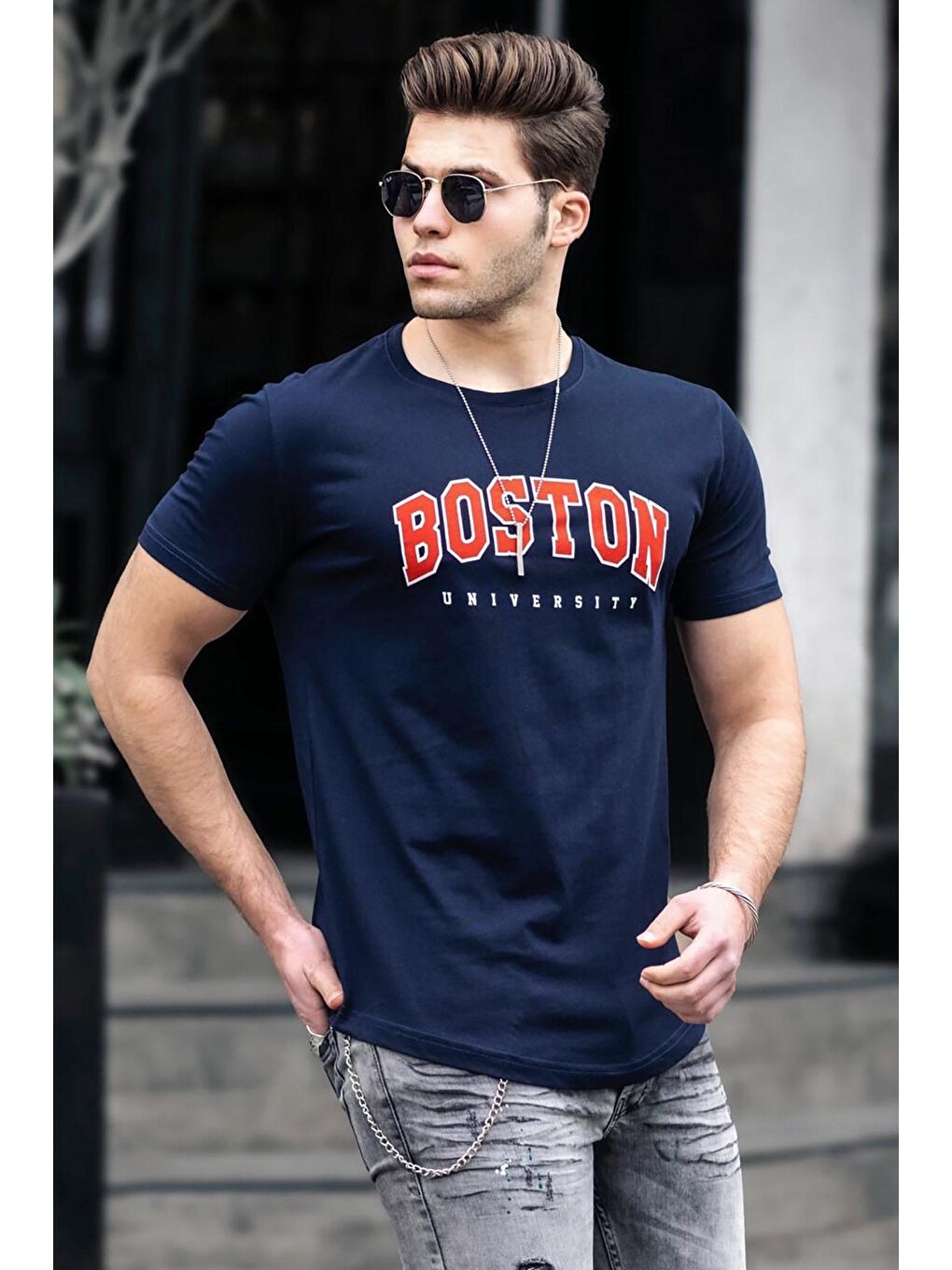 Lacivert Erkek Tişört 4955