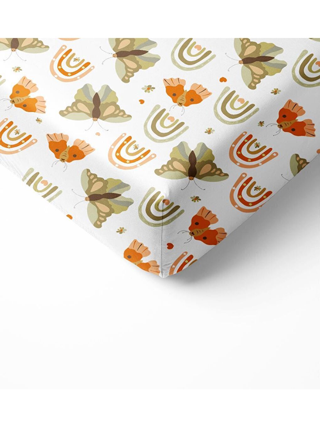 Karışık Desen Baskılı Bebek Boy Lastikli Çarşaf Seti 60x120 cm-1