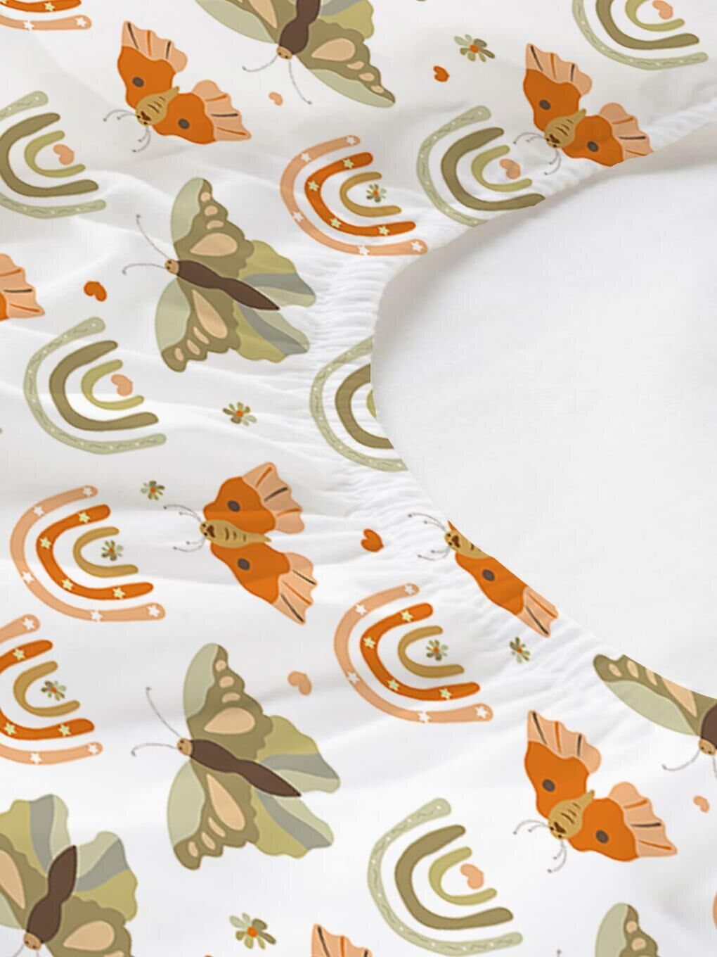 Karışık Desen Baskılı Bebek Boy Lastikli Çarşaf Seti 60x120 cm-2