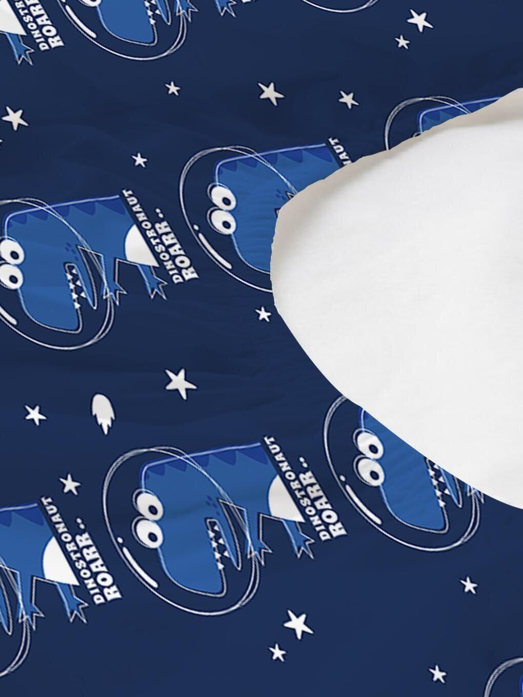 Karışık Dinazor Desen Baskılı Bebek Boy Lastikli Çarşaf Seti 60x120 cm-2