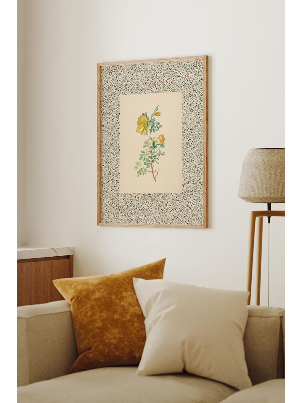 Beyaz Tek Parça Gerçek Ham Ahşap Çerçeveli Tablo - Model 13 - ARTSMDFTEK13-5070-2