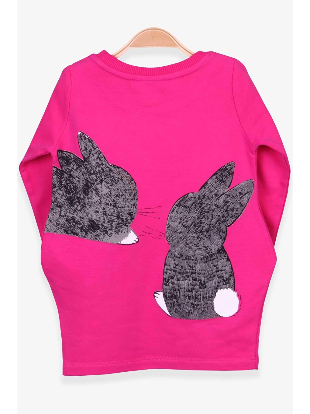 Kız Çocuk Tunik Tavşan Desenli Fuşya (1.5 Yaş)-3