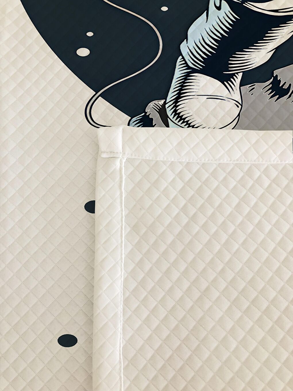 Karışık Gitar Desenli, Baskılı Tek Kişilik ve Çocuk Pike Takımı-2