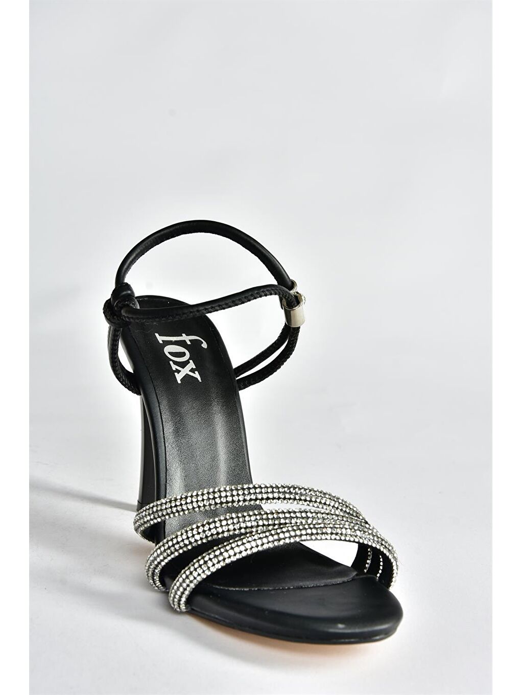 Siyah Taşlı İnce Topuklu Kadın Abiye Ayakkabı P997005509-4