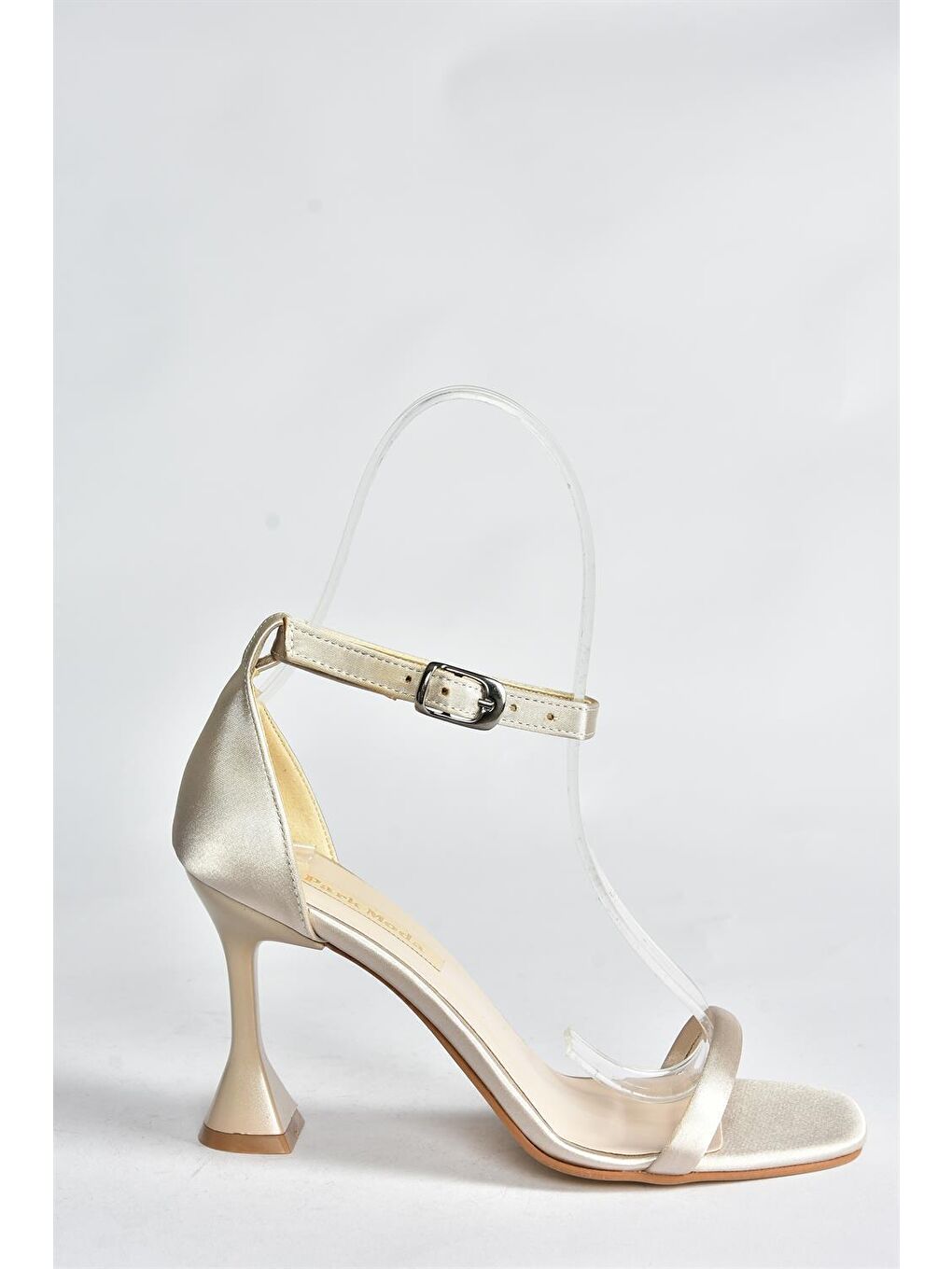 Bej Ten Saten Kumaş İnce Topuklu Kadın Abiye Ayakkabı P820136404-4