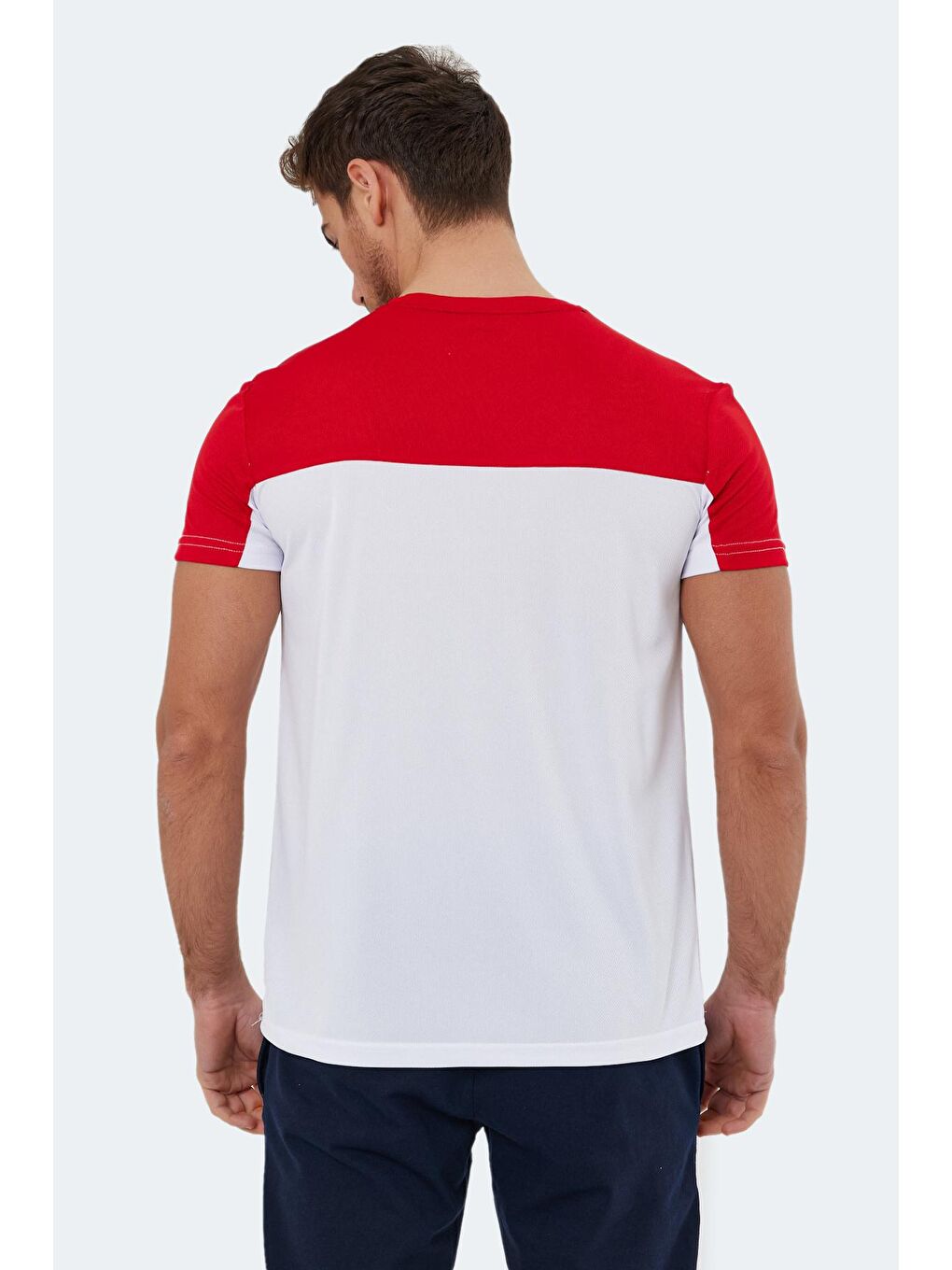 OBSERVE Erkek Kısa Kol Tişört Beyaz / Kırmızı-1