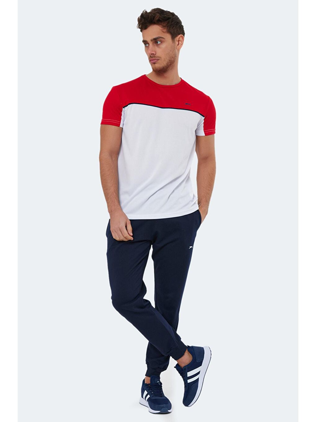 OBSERVE Erkek Kısa Kol Tişört Beyaz / Kırmızı-4