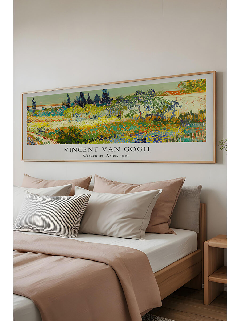 Beyaz Tek Parça Gerçek Ham Ahşap Yatay Panorama Çerçeveli Tablo - Model 32 - 33 x 70-2