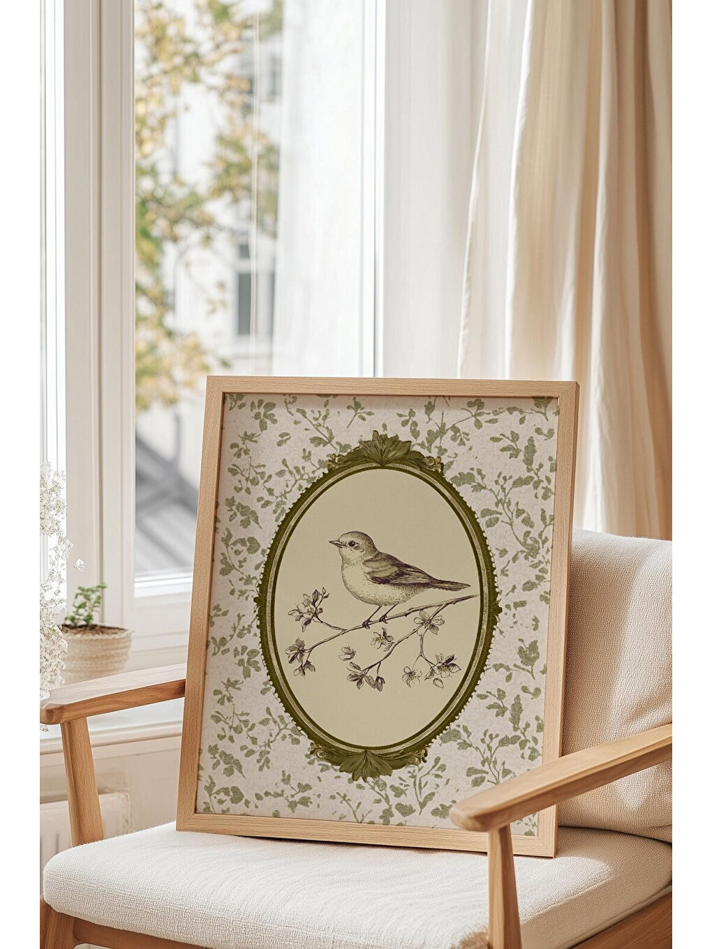 Beyaz Tek Parça Gerçek Ham Ahşap Çerçeveli Tablo - Model 21 - ARTSMDFTEK21-5070-1