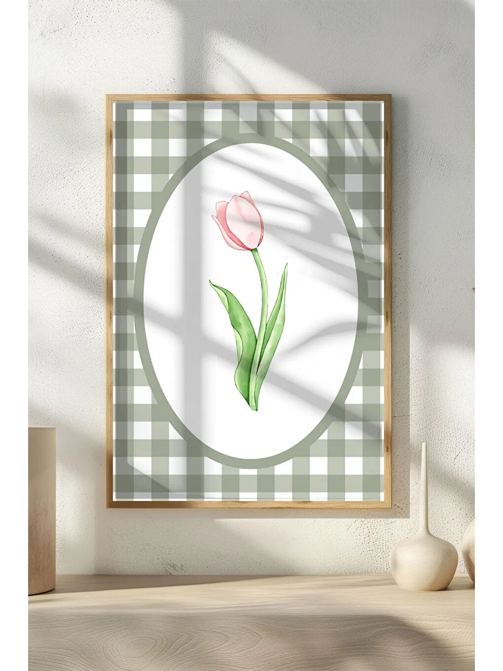 Beyaz Tek Parça Gerçek Ham Ahşap Çerçeveli Tablo - Model 24 - ARTSMDFTEK24-5070-1